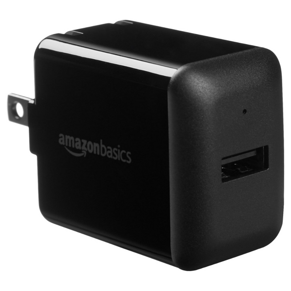 Amazon Basics 12W One-Port USB-A Wall Charger (2 Colors)