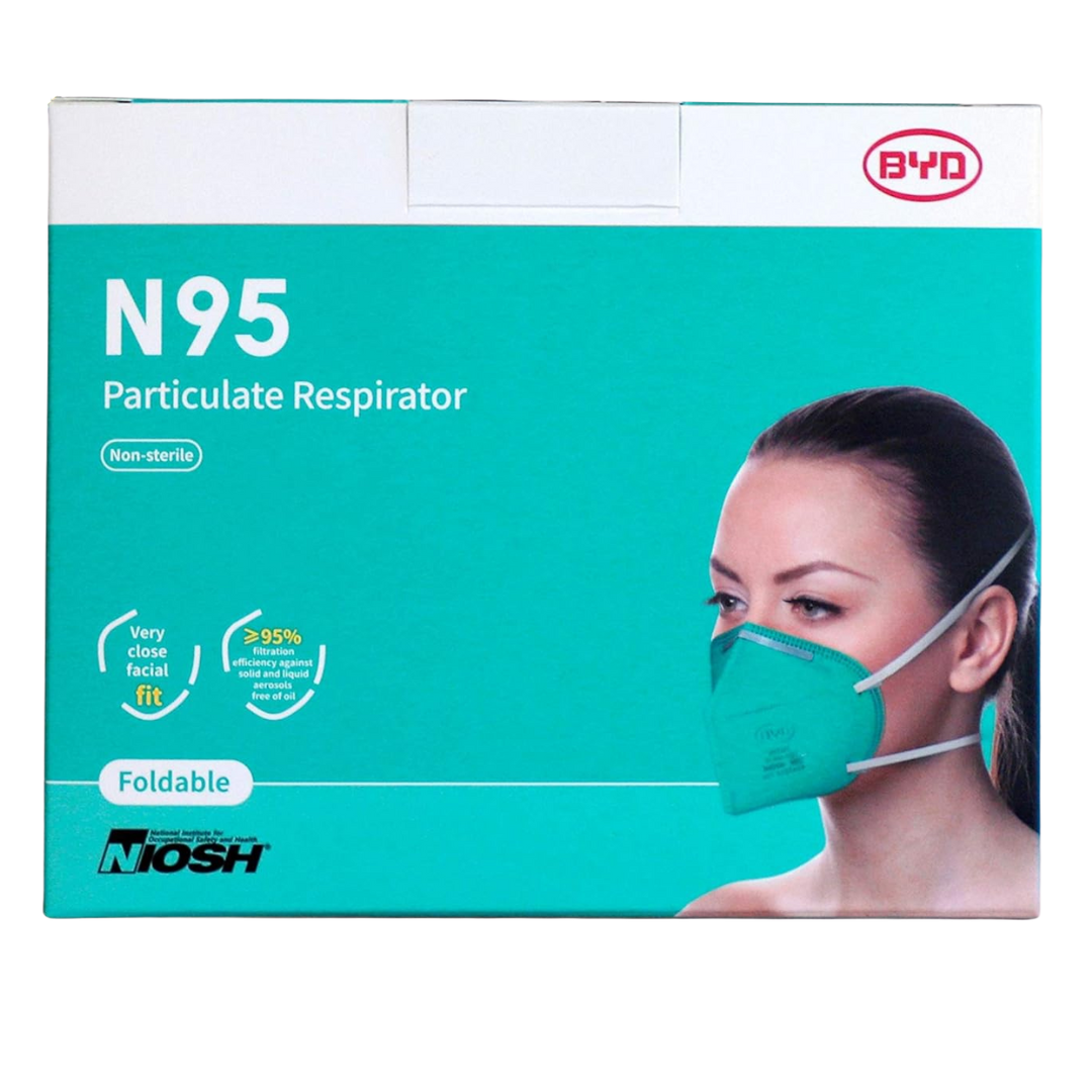 20-Pack BYD CARE Breathable & Comfortable Safety N95 Respirator Mask