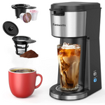 Hot And Cold Coffee Maker Single Serve For K Cup And Ground