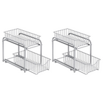 2-Pack Songmics 4-Tier Stackable Cabinet Organizer