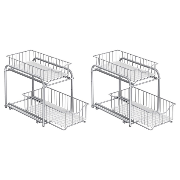 2-Pack Songmics 4-Tier Stackable Cabinet Organizer