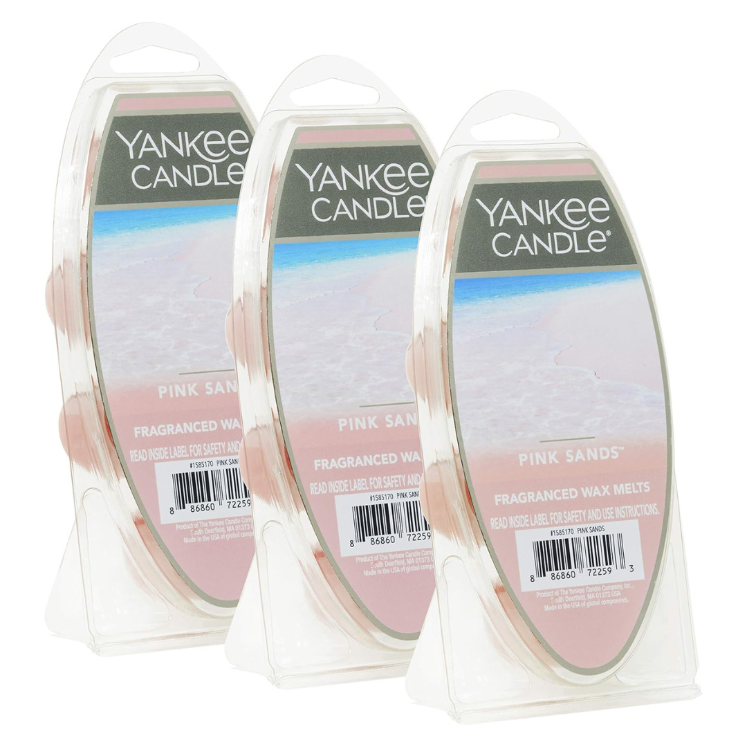 18-Count (3x6-ct) Yankee Candle 18" Pink Sands Wax Melts For Candle Making