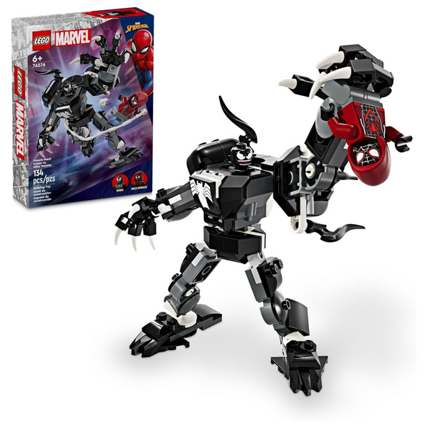 134-Piece LEGO Marvel Venom Mech Armor Vs. Miles Morales Building Toys