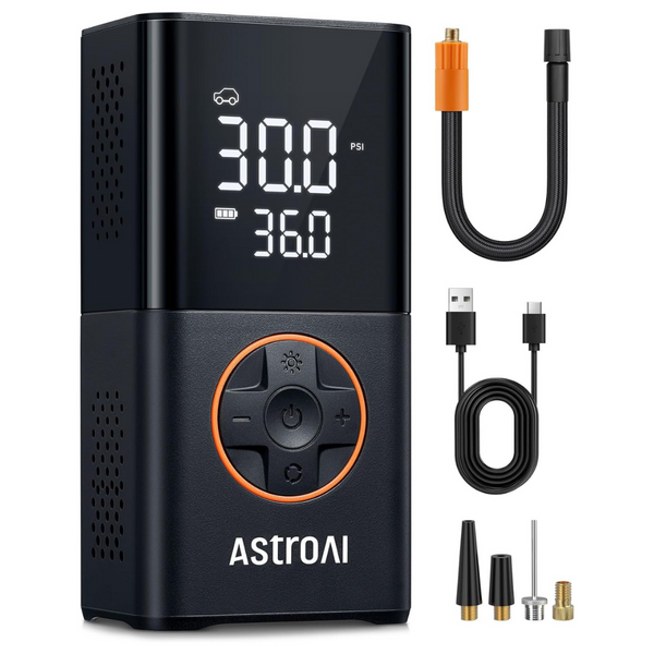 AstroAI L7 Tire Inflator Portable Air Compressor With LED Lights Air Pump