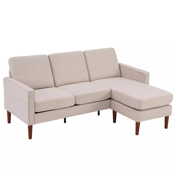 FCH Reversible 3 Seat L Shaped Sectional Couch Set