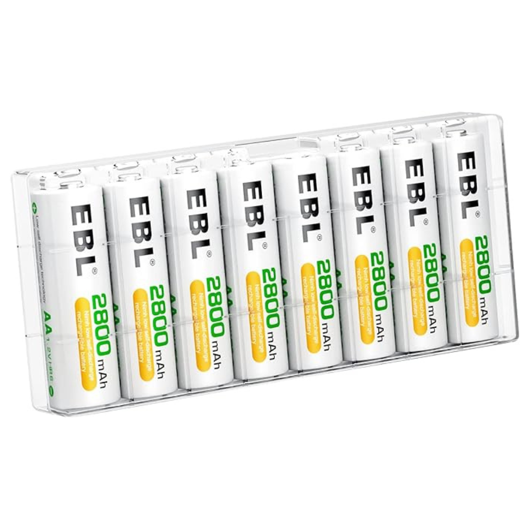 8-Count EBL 2800mAh High Capacity Ni-MH AA Rechargeable Batteries