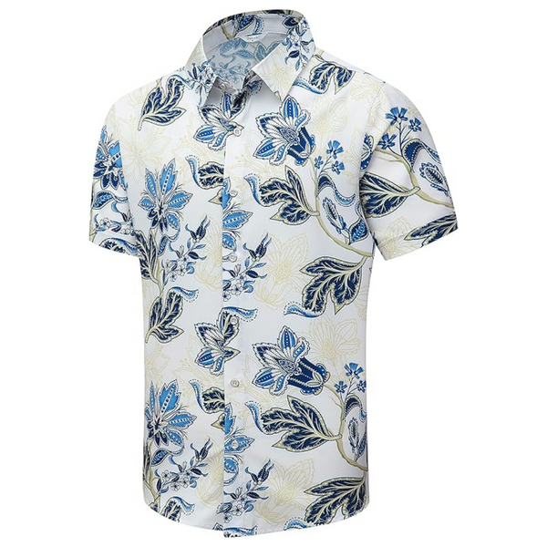 Men's Summer Beach Casual Short Sleeve Button Down Shirts