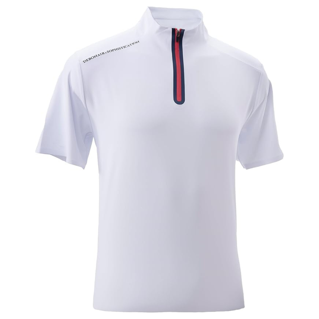 Quick-Dry Breathable Seamless Smooth Mandarin Zipped Polo Shirt