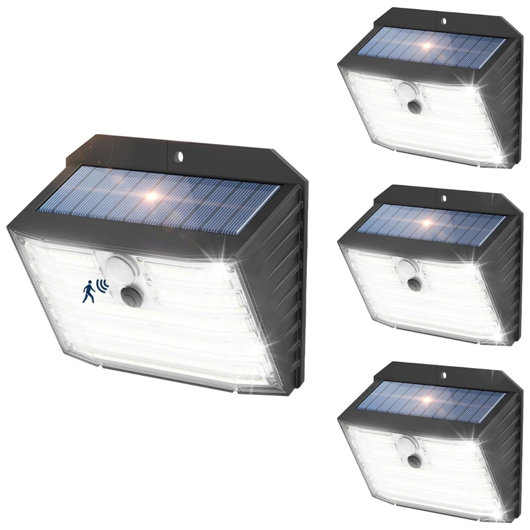 4-Pack EIUIO Motion Sensor Outdoor Solar Lights