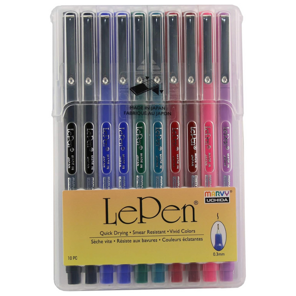 10-Count Uchida LePen Porous Point Pen