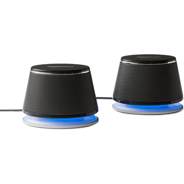 Amazon Basics 3.5mm Aux Input USB-Powered Stereo 2.0 Speakers