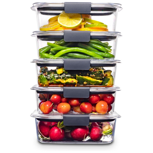 Set Of 5 Rubbermaid Brilliance Food Storage Containers (3.2 Cup)