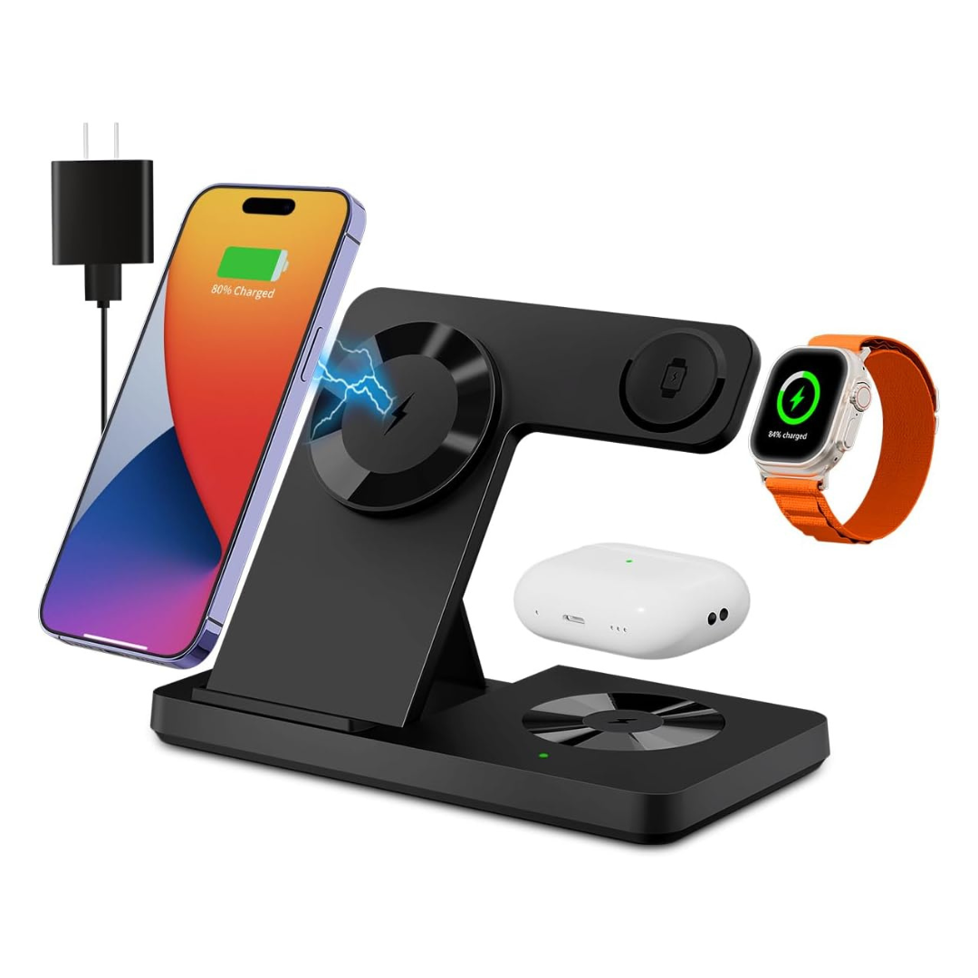 Magnetic 3 In 1 Magsafe Wireless Charging Station