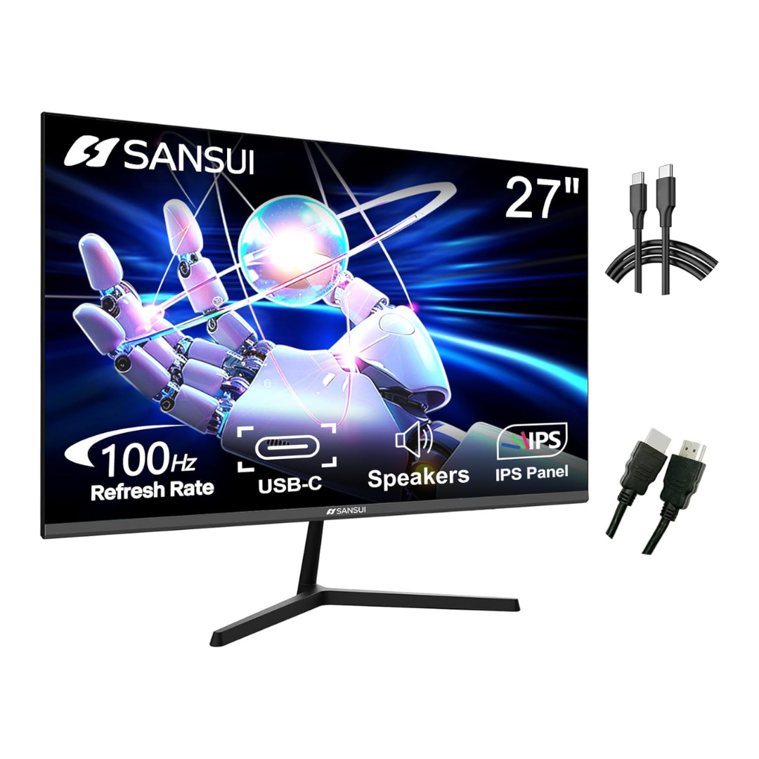 SANSUI 27" FHD HDR IPS Monitor With Built-In Speakers