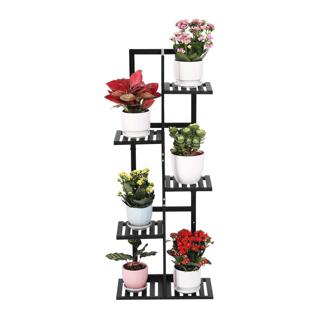 5 Tier 6 Potted Bamboo Plant Stand Rack