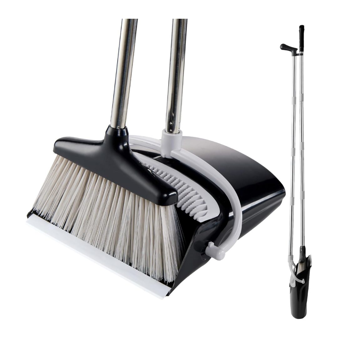 Ulodimi Lightweight Upright Lobby Broom And Dustpan Set