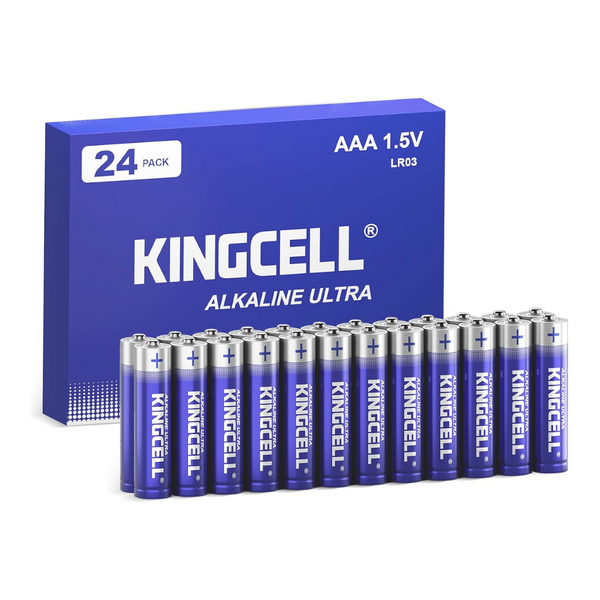 24-Pack Kingcell High-Performance Alkaline Triple AAA Batteries