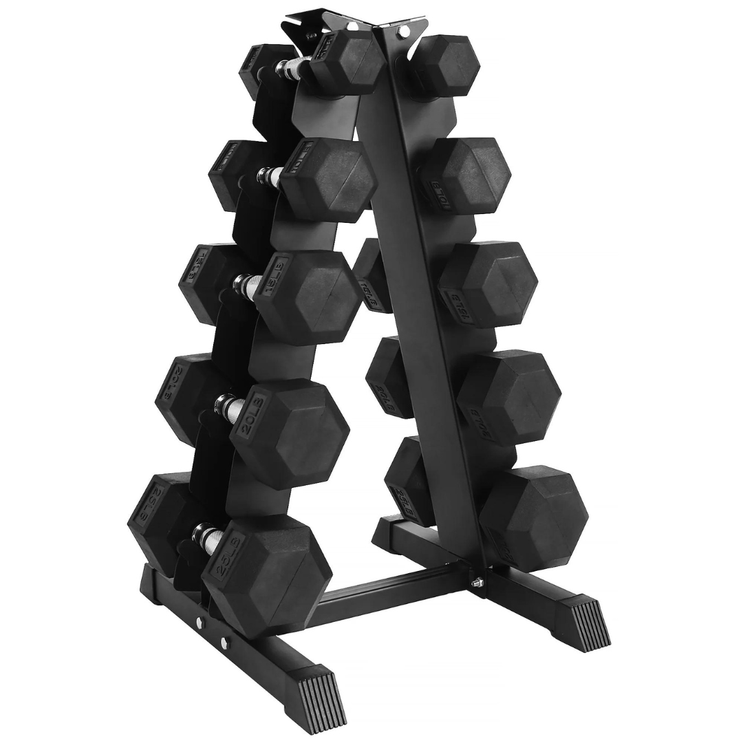 Balance From 150 LB Dumbbell Set With A-Rack