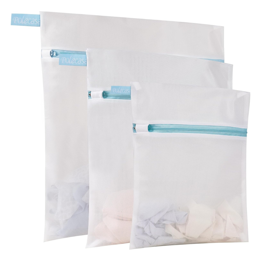 3-Pack Polecasa Durable Fine Mesh Laundry Bags