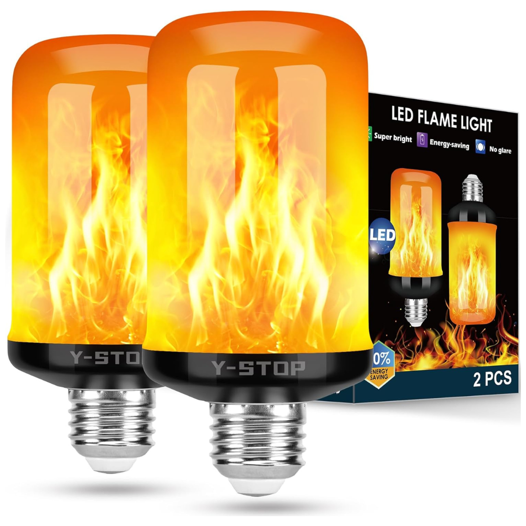 2-Pack Y- STOP Upgraded LED Flame Light Bulbs (Various)