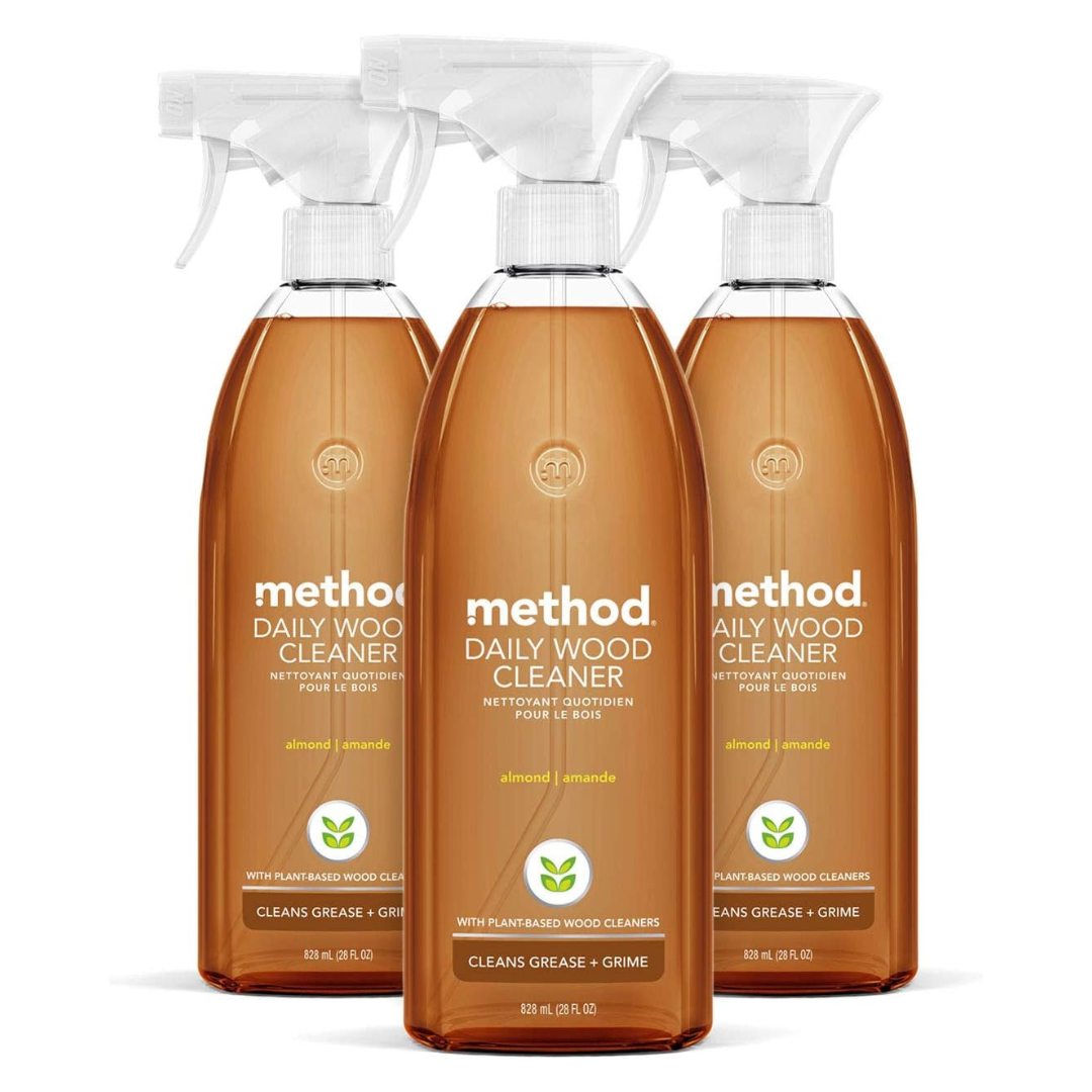 Method Daily Plant-Based Wood Cleaner Spray Bottles, 28 Oz. (Pack Of 3)