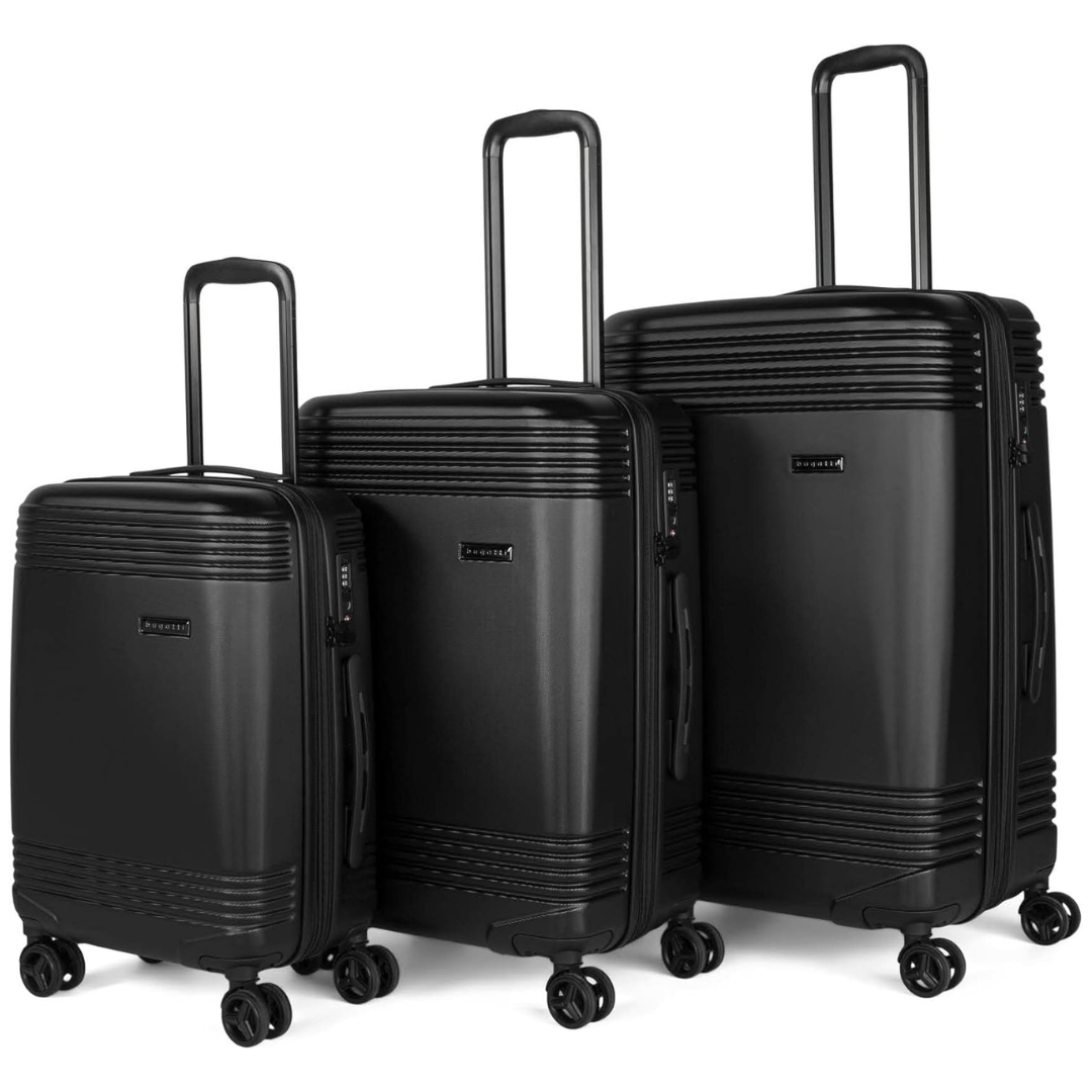 3-Piece Bugatti Nashville Expandable Hard Shell Luggage Set