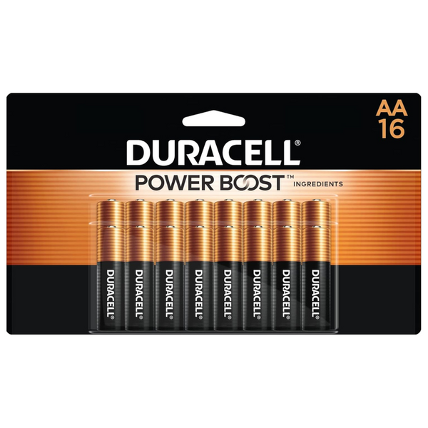 16-Count Duracell Coppertop Long-lasting Power Alkaline AA Batteries