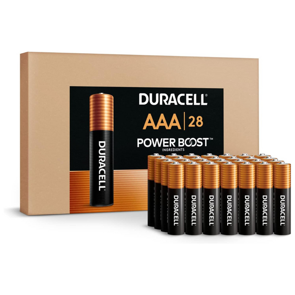 28-Count Duracell Coppertop Long-lasting Power Alkaline AAA Batteries Pack