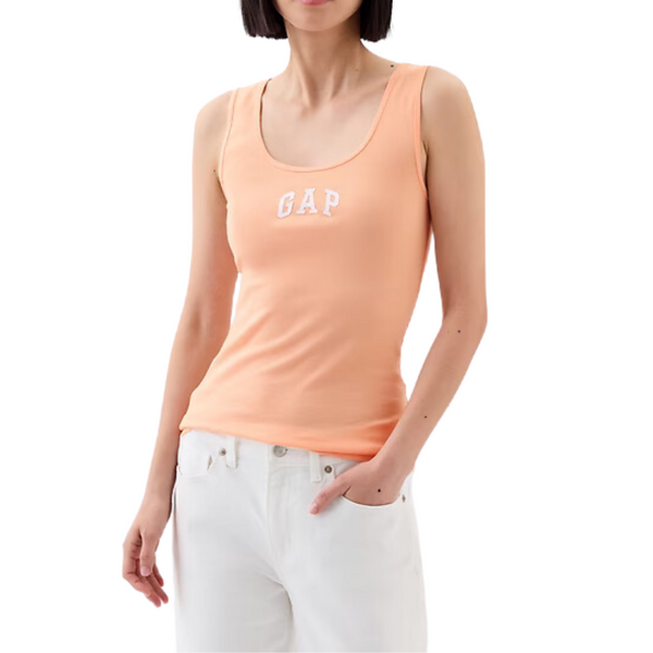 Gap Logo Ribbed Tank Top (Peach Parfait)