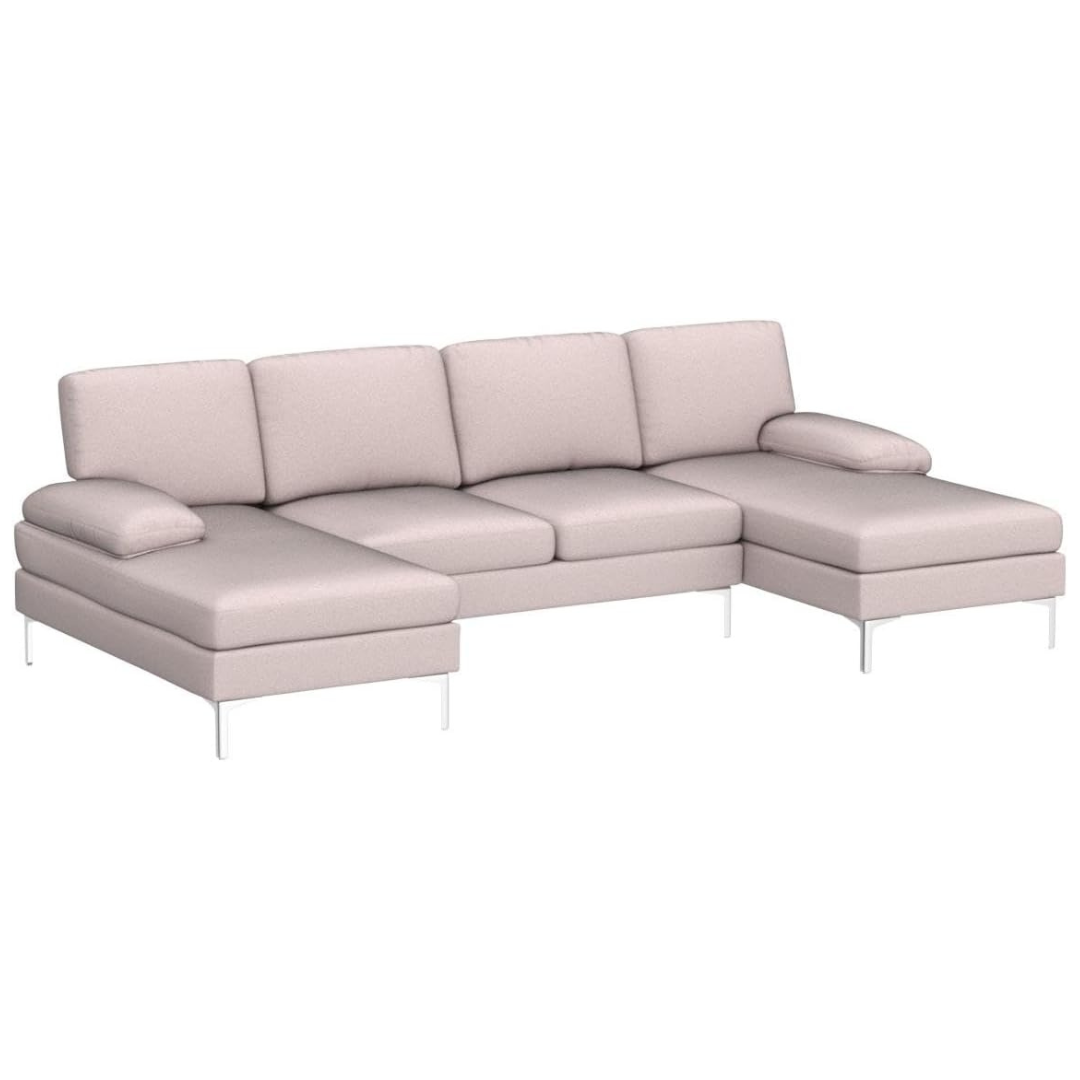 Karl Home 110" U-Shape Convertible Sectional Sofa