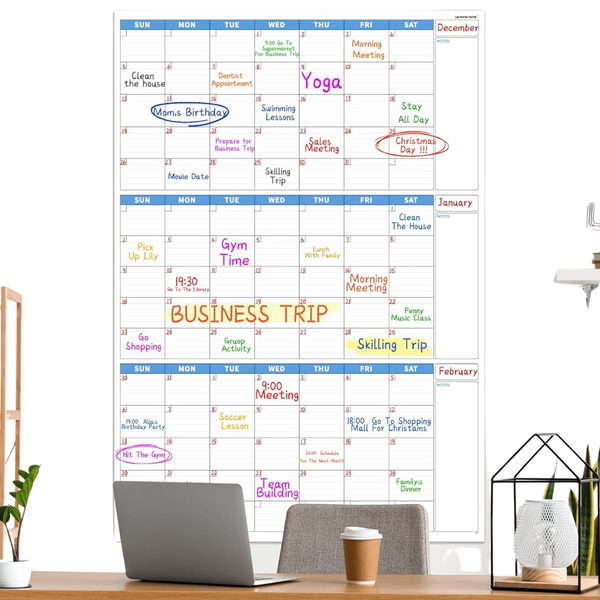 Large Dry Erase Calendar for Wall