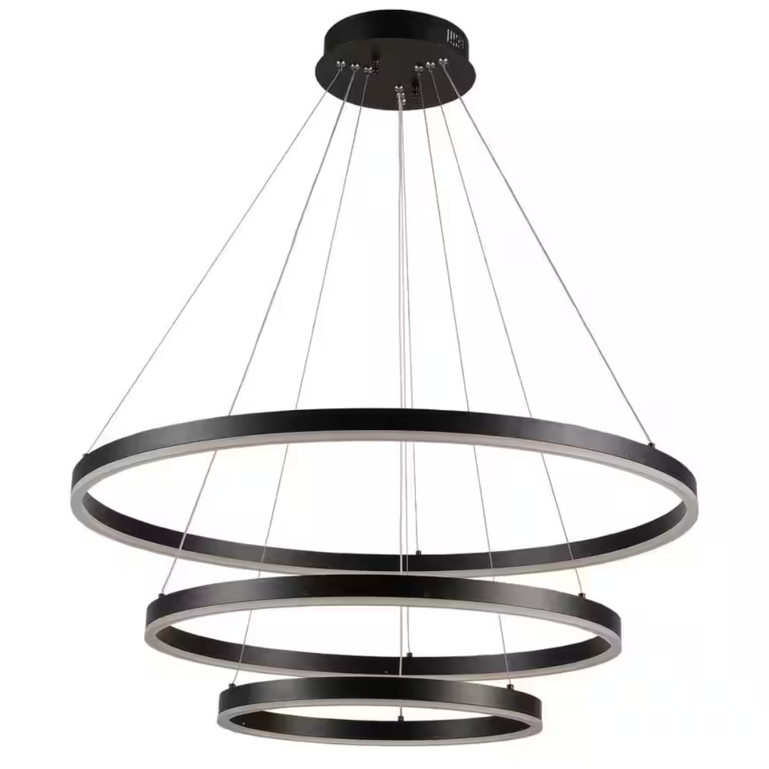 Savannah 75-Watt Integrated LED Matte Black Chandelier