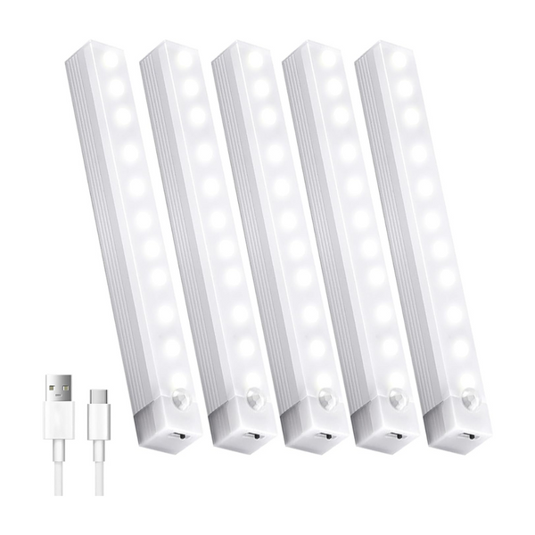 5 Pack Motion Sensor Under Cabinet Lights With Magnetic