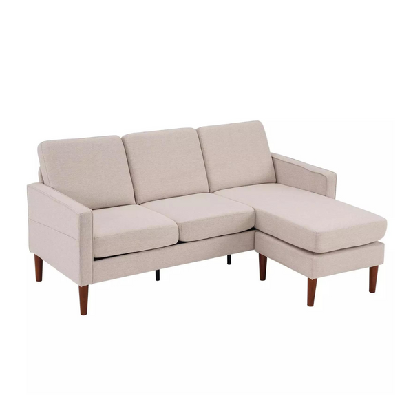 FCH Reversible 3 Seat L Shaped Sectional Couch Set