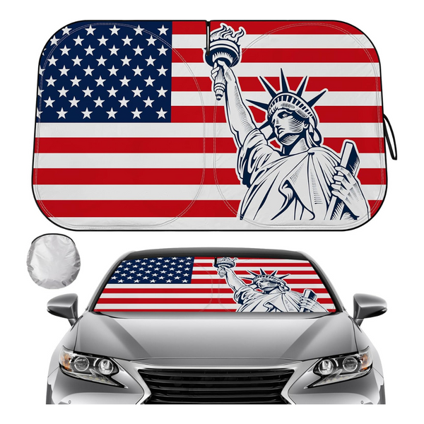 American Flag Car Sun Shade Windshield