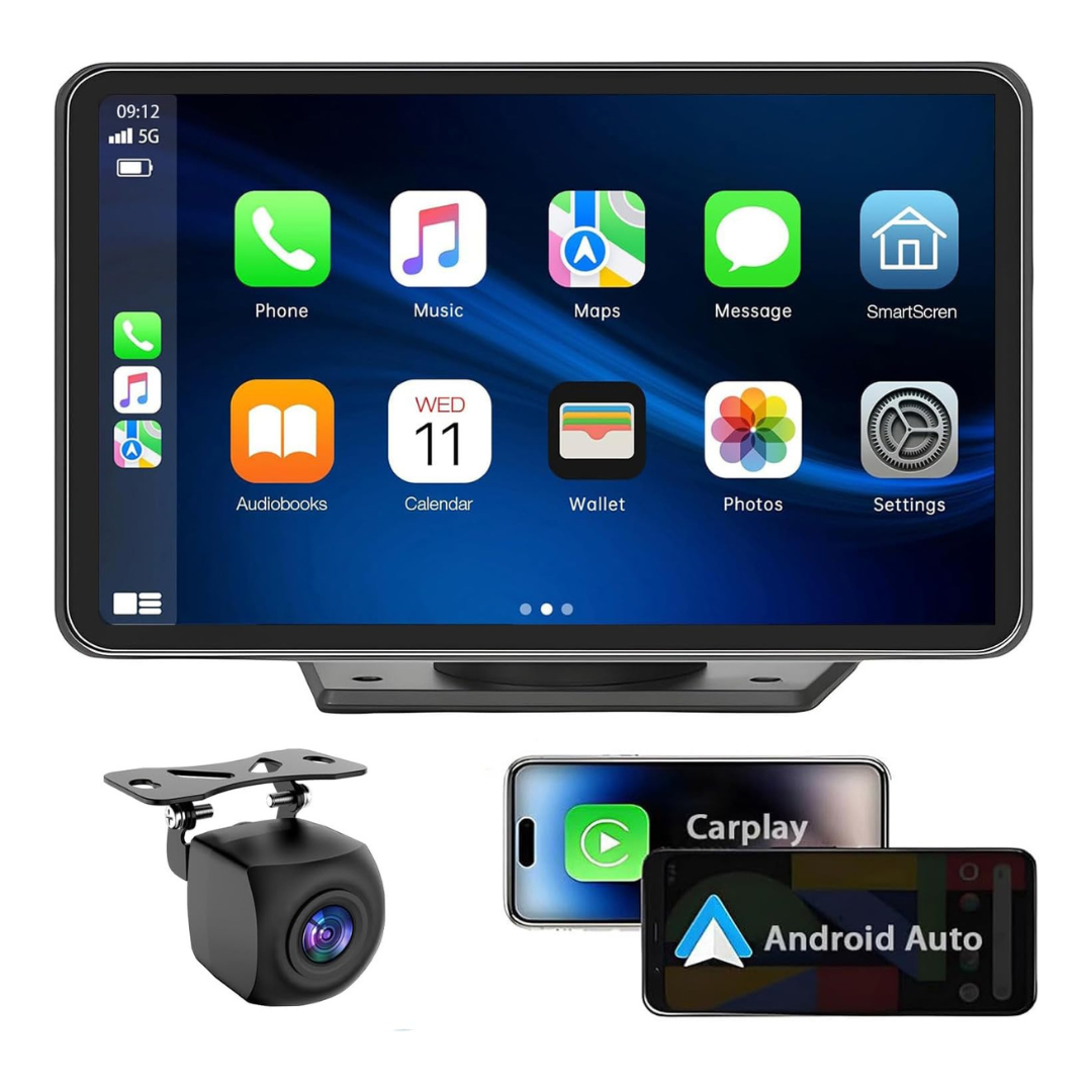 Apokamori 7" Apple Carplay Android Auto Wireless Car Stereo