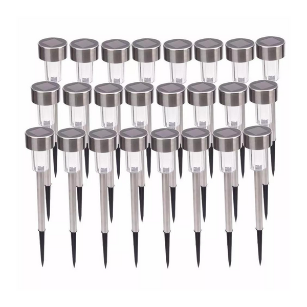 24-Pack Outvita Outdoor Stainless Steel LED Solar Power Light