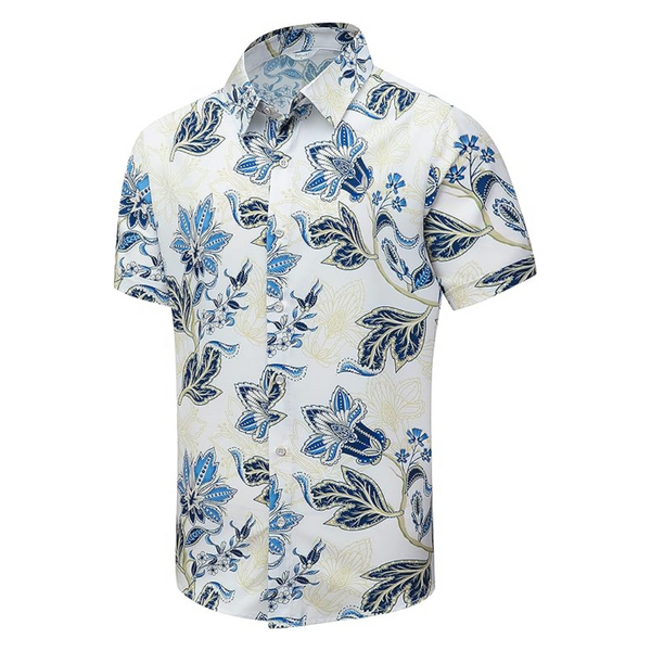 Men's Summer Beach Casual Short Sleeve Button Down Shirts