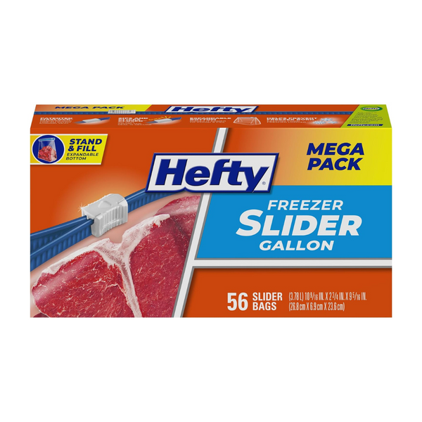 56-Count Hefty Slider Freezer Storage Bags (Gallon Size)