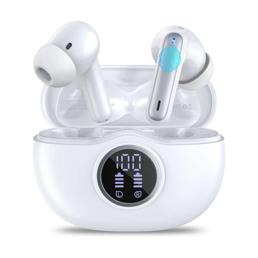 Hkerr ENC Noise Cancelling Bluetooth 5.3 Earbuds With 4 Mics