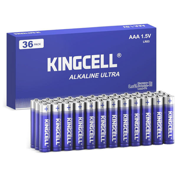 36-Pack Kingcell High-Performance Triple AAA Batteries