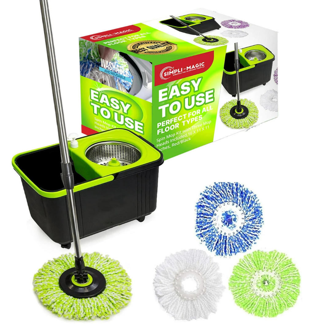 Simpli-Magic Spin Mop Cleaning Kit With Refills