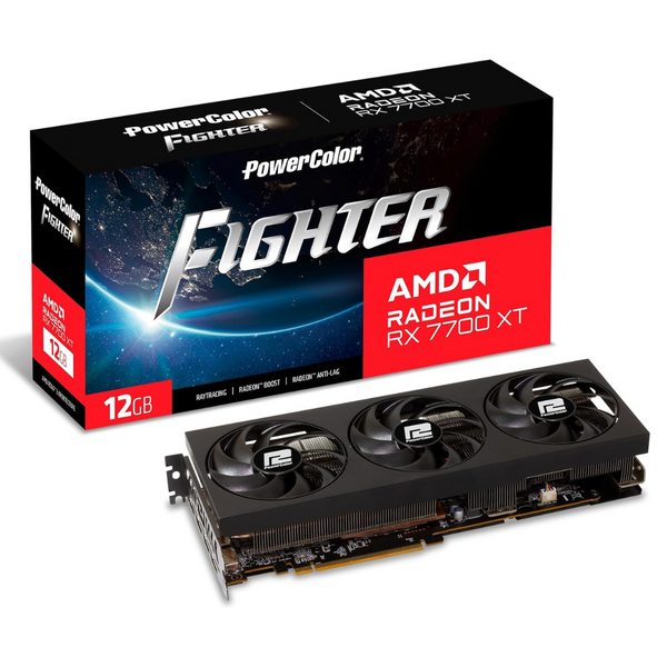 PowerColor Fighter AMD Radeon RX 7700 XT 12GB GDDR6 Graphics Card