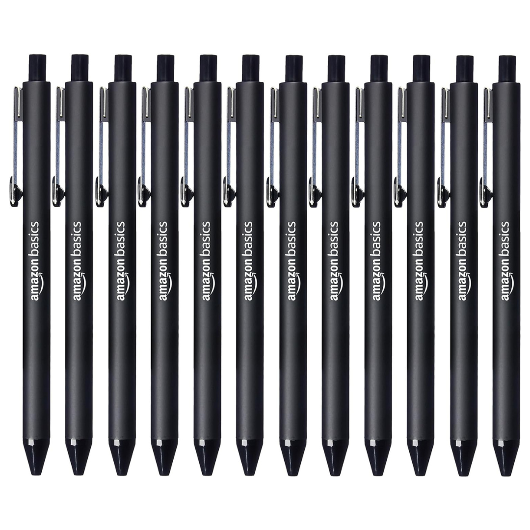 12-Pack Amazon Basics Retractable Ballpoint Pen