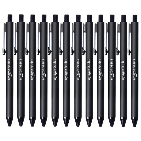 12-Pack Amazon Basics Retractable Ballpoint Pen