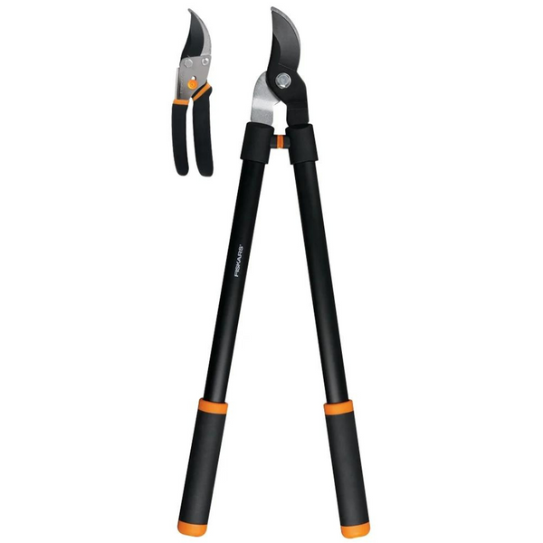 Fiskars Bypass Lopper And Pruner Garden Tool Set