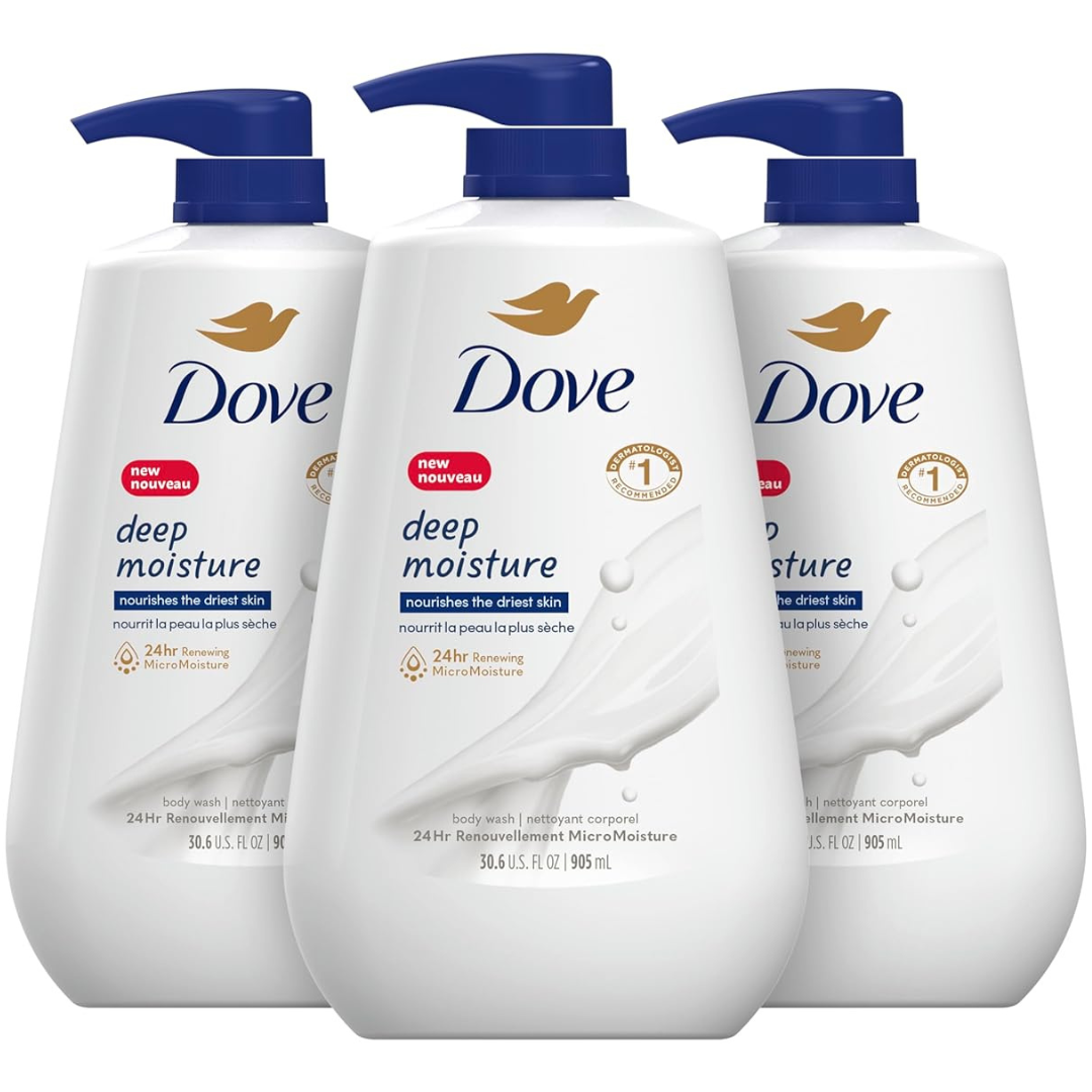 3-Pack 30.6-Oz Dove Body Wash With Pumps (2 Options)