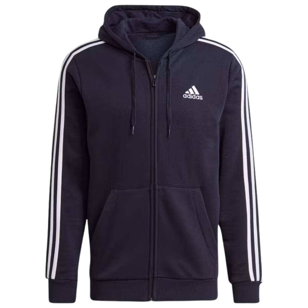 Adidas Essentials Fleece 3-Stripes Full-Zip Hoodie