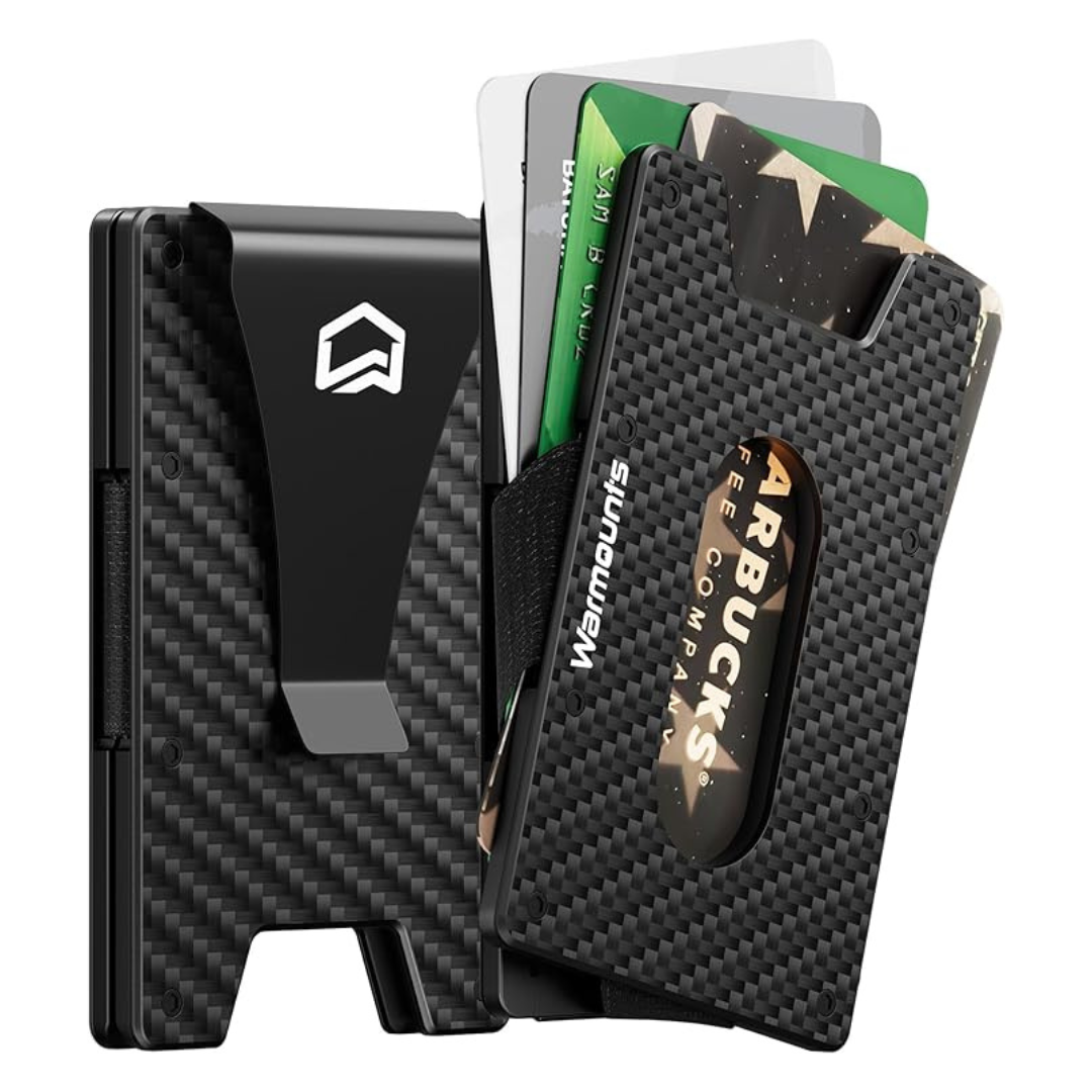 Men's Ultralight RFID Blocking Minimalist Metal Wallet W/ Money Clip