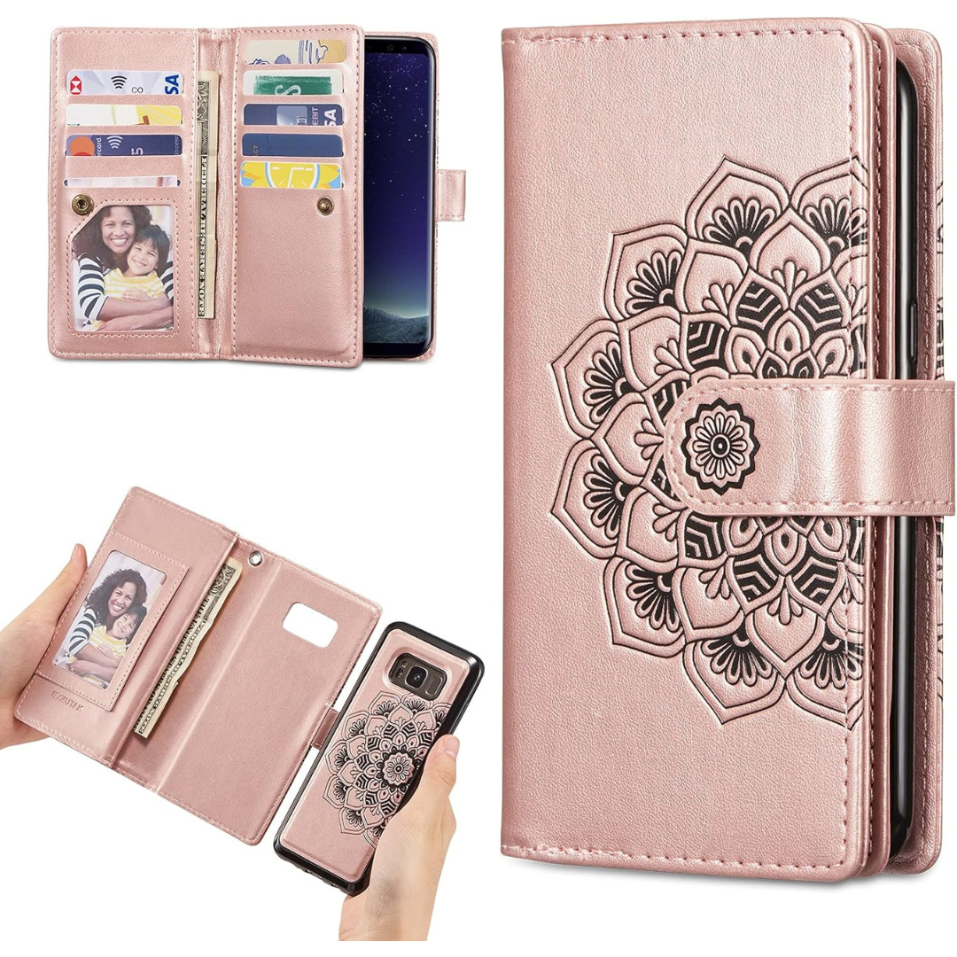 2-In-1 PU Leather Flip Mandala Wallet Case For Samsung Galaxy S8 Plus